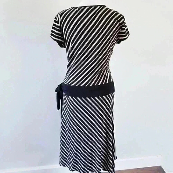 Max Studio Stripe Short Sleeve Asymmetrical Dress S - Picture 2 of 6